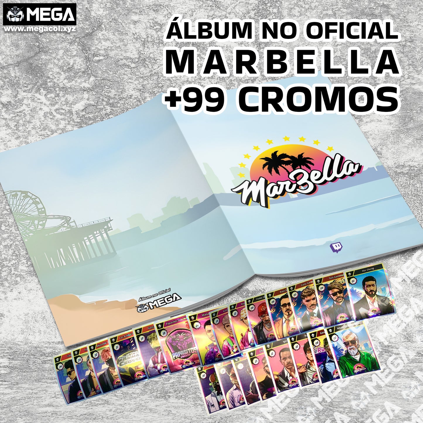 ÁLBUM NO OFICIAL DE MARBELLA + 99 CROMOS
