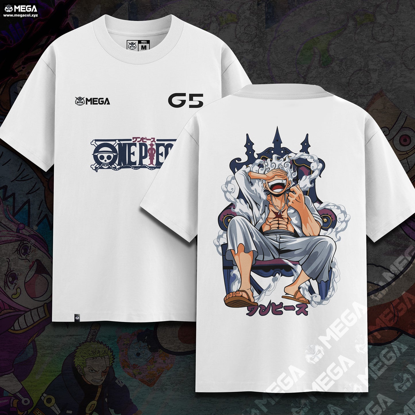 CAMISETA LUFFY GEAR 5 - CAMISETA MEGA TELA PESADA - 230g