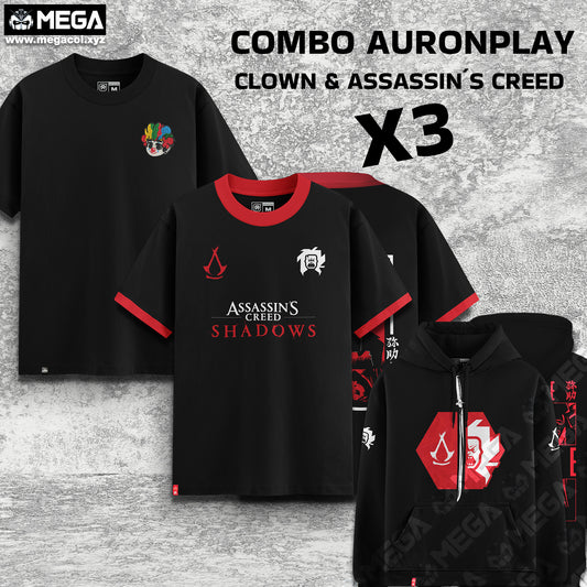3X2 COMBO AURONPLAY CLOWN | ASSASSIN´S CREED - HOODIE - CAMISETA