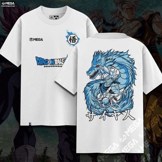 CAMISETA GOKU ULTRA INSTINTO + SHEN LONG - CAMISETA MEGA TELA PESADA - 230g