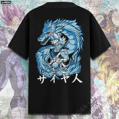 CAMISETA GOKU ULTRA INSTINTO + SHEN LONG - CAMISETA MEGA TELA PESADA - 230g