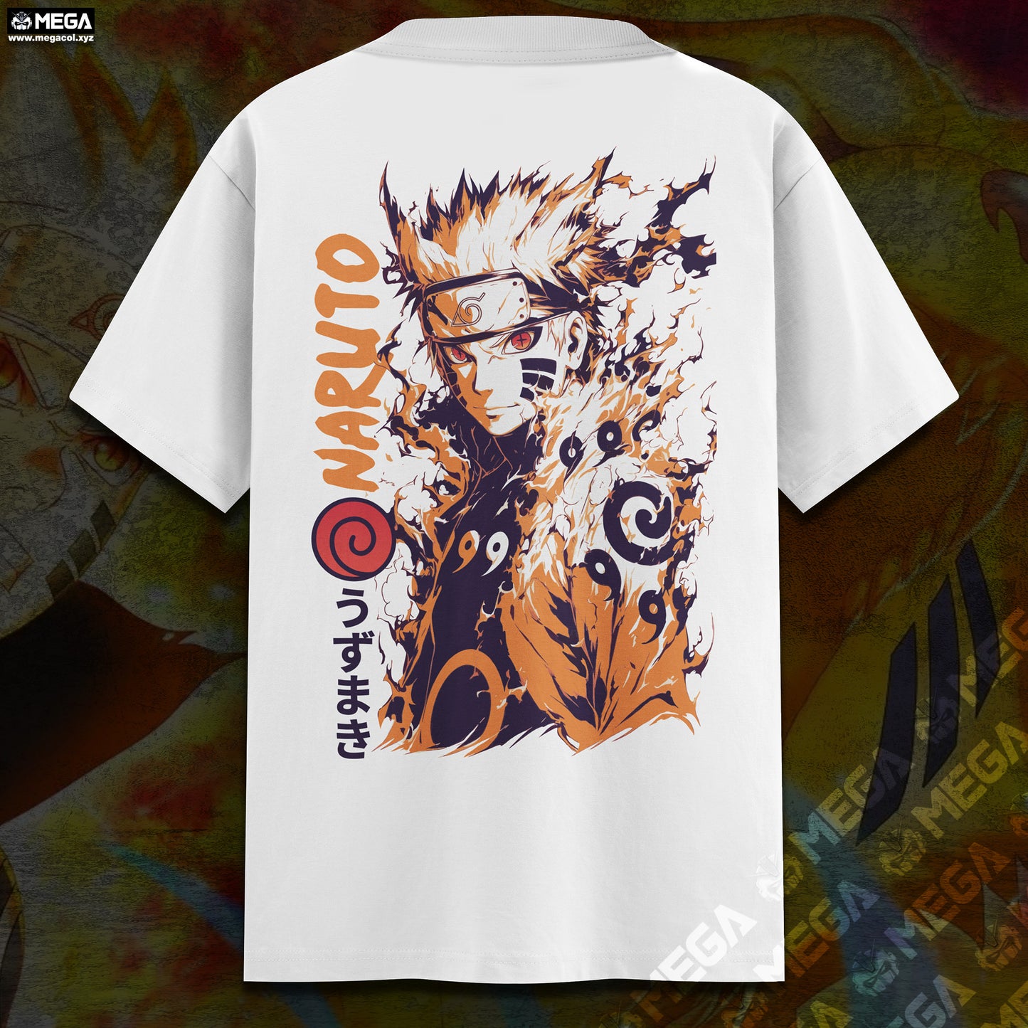 CAMISETA NARUTO KURAMA + SABIO - CAMISETA MEGA TELA PESADA - 230g